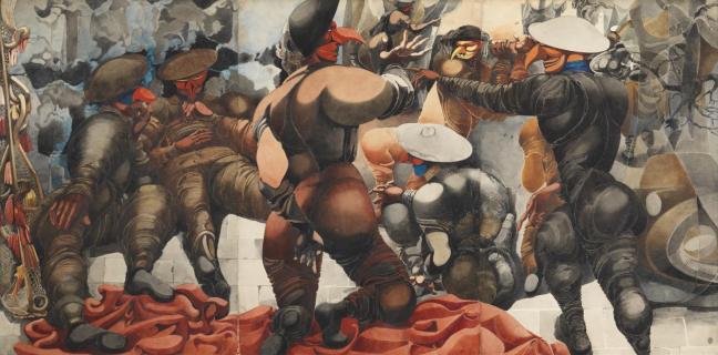 Soldiers at Rye 1941 by Edward Burra 1905-1976